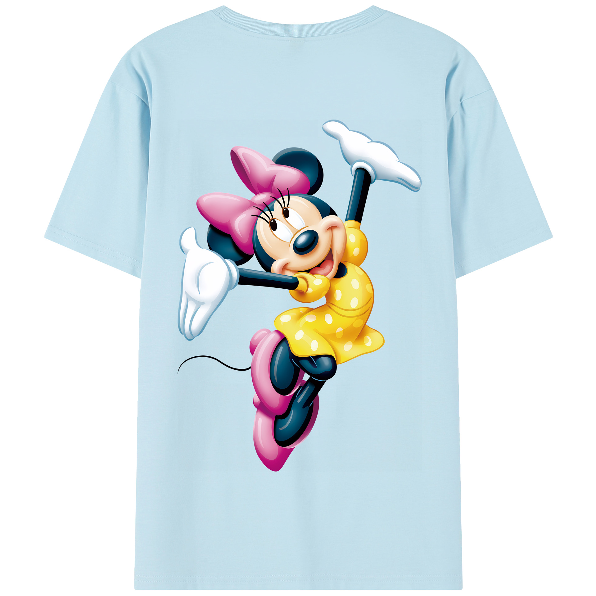 （画像用） ミッキーマウス Mickey Mouse 綿100％半袖Tシャツ（背面プリント）